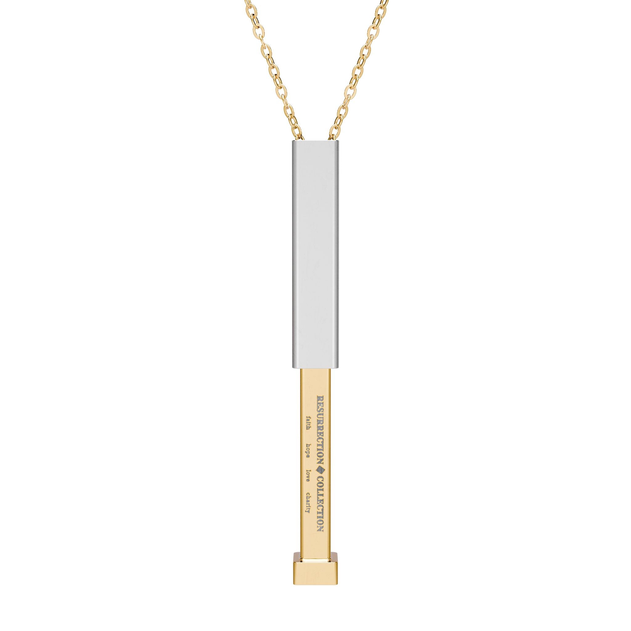 Hidden Message Engraved Sliding Bar Necklace — Personalized Secret Message Jewelry