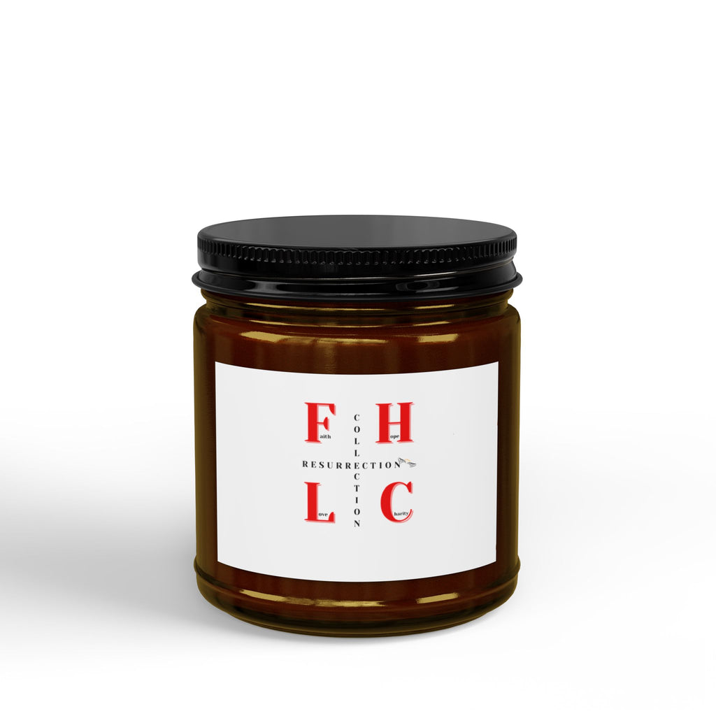 Soy Scented Candle Jar — Amber Glass with Black Lid (4oz & 9oz)
