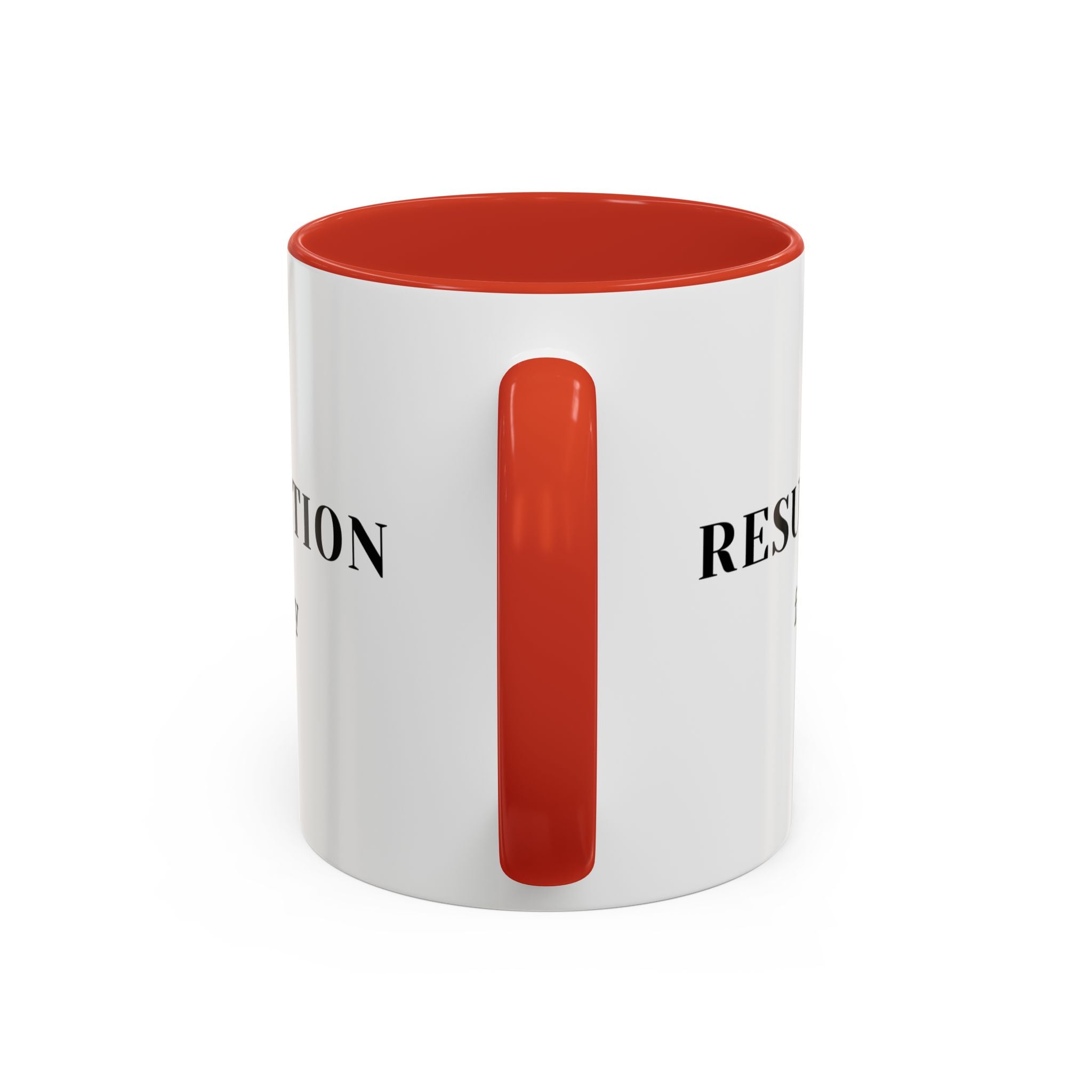 Faith Collection Accent Coffee Mug — Hope, Love, Charity Black-Trim Ceramic Mug